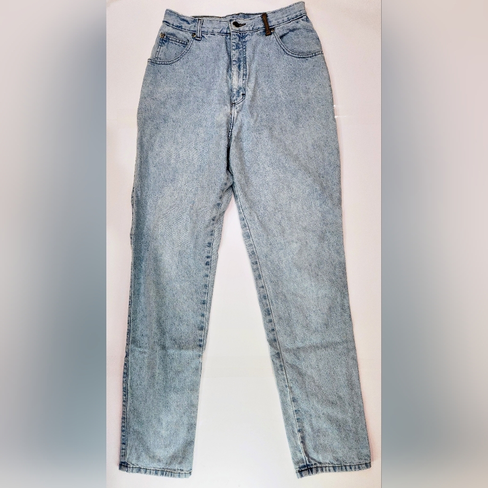 Calamity Jeans Womens Blue Jeans High Rise Stone Wash Size 6 USA Vtg 0018